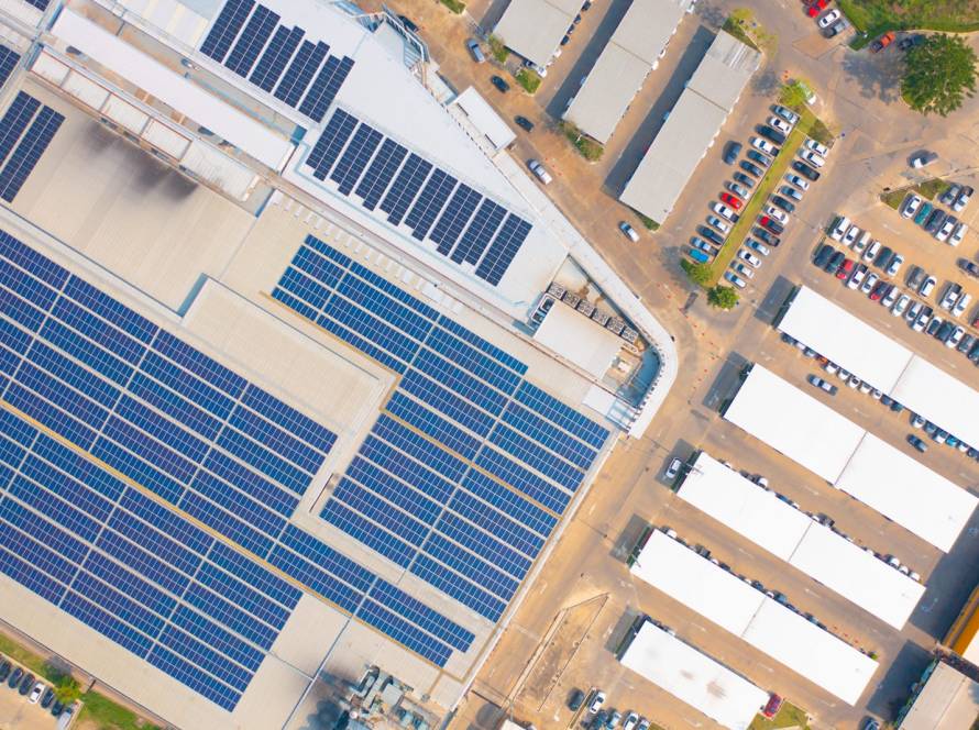 commercial solar for a shopping mall